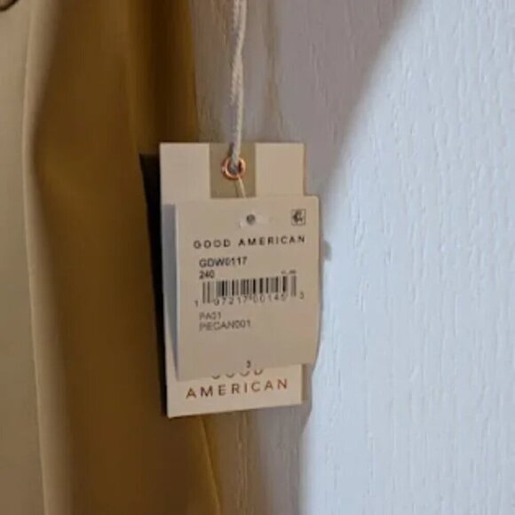 NWT Good American | Scuba U Corset Midi Dress In Pecan - Picture 6 of 7